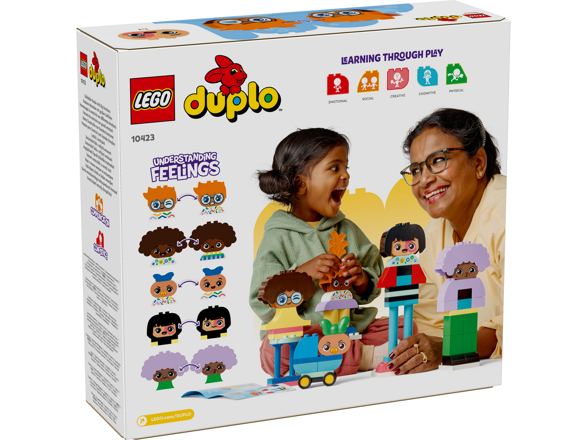 LEGO® DUPLO® - Oameni construibili cu emotii mari 10423, 71 piese