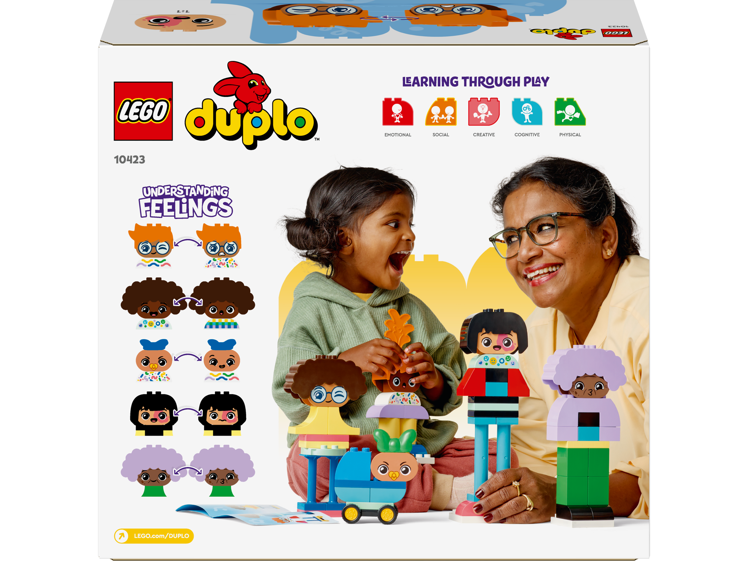 LEGO® DUPLO® - Oameni construibili cu emotii mari 10423, 71 piese