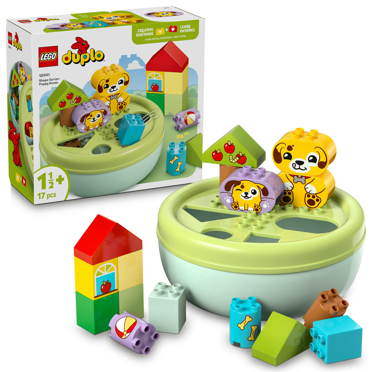 LEGO® DUPLO® - Sortator de forme: casa pentru catei 10441, 17 piese