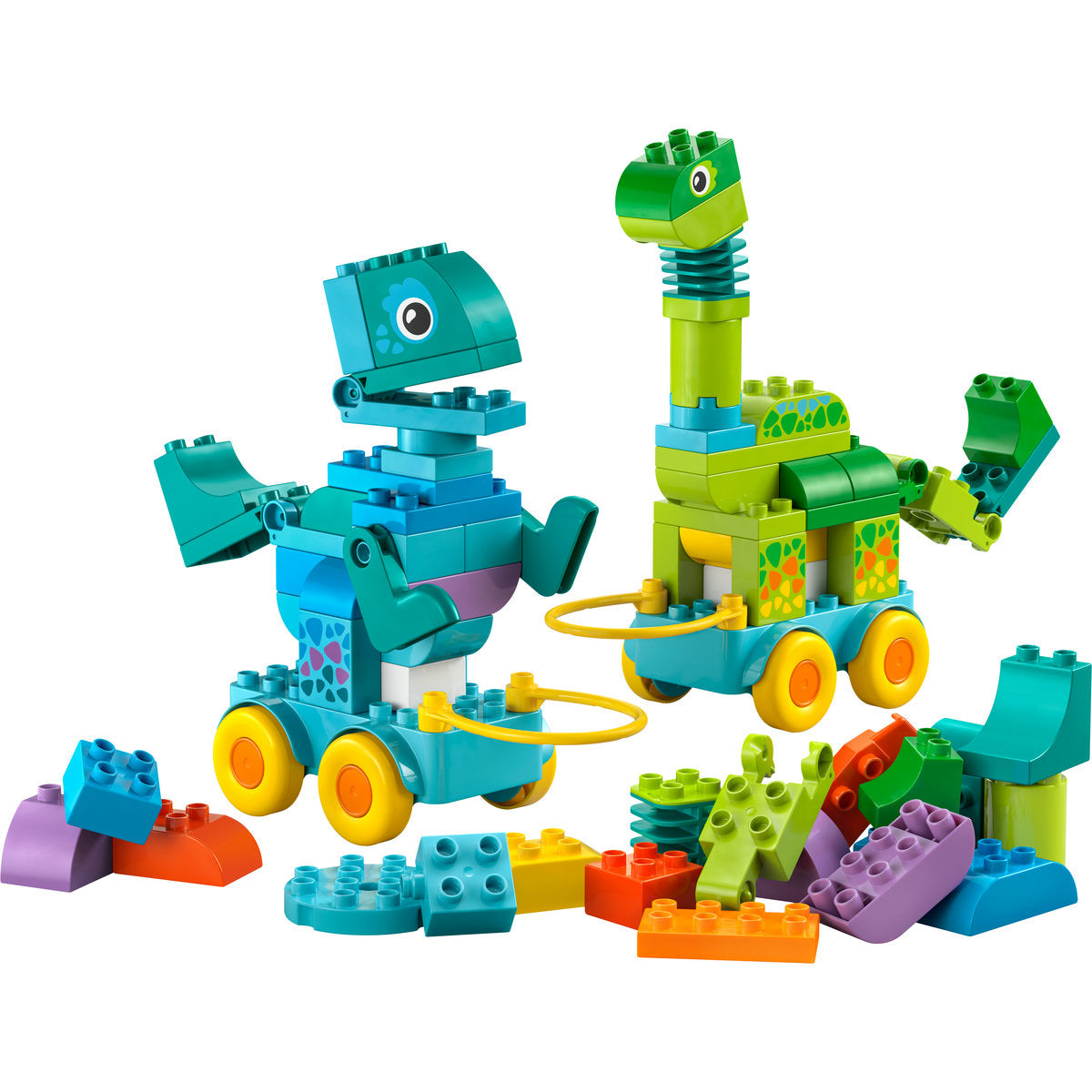 LEGO® DUPLO® - Dinozauri pe roti 3 in 1 10451, 108 piese