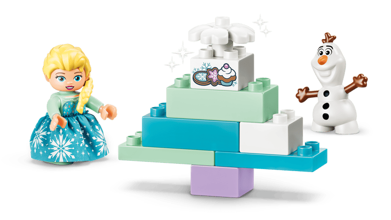Set de constructie LEGO® DUPLO® | Disney Regatul de gheata Cutie creativa cu Elsa si Olaf din Regatul de gheata 10462, Jucarii pentru Copii de 2+ ani, Jucarii pentru Fete si Baieti, Jocuri Educative
