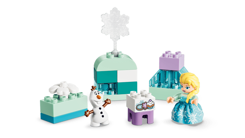Set de constructie LEGO® DUPLO® | Disney Regatul de gheata Cutie creativa cu Elsa si Olaf din Regatul de gheata 10462, Jucarii pentru Copii de 2+ ani, Jucarii pentru Fete si Baieti, Jocuri Educative