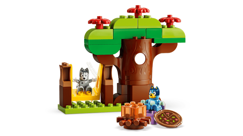 Set de constructie LEGO® DUPLO® Bluey Muffin si Blue, fetele care aduc pizza 10469, Jucarii pentru Copii de 2+ ani, Jucarii pentru Fete si Baieti, Jocuri Educative