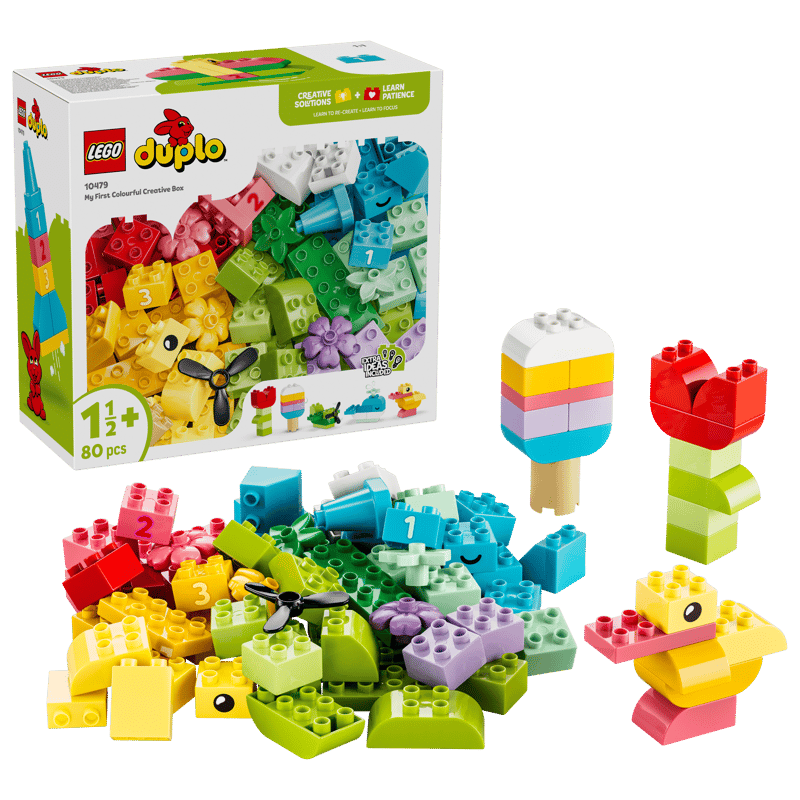 Set de constructie LEGO® DUPLO® Classic Cutie creativa in culori 10479, Jucarii pentru Copii, Jucarii pentru Baieti si Fete, Jocuri Educative