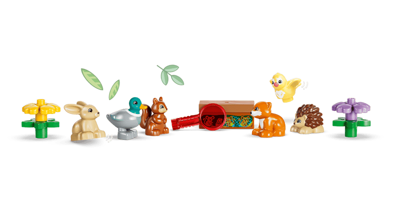 Set de constructie LEGO® DUPLO® Padurea descoperirilor cu animale salbatice 10480, Jucarii pentru Copii de 3+ ani, Jucarii pentru Baieti si Fete, Jocuri Educative