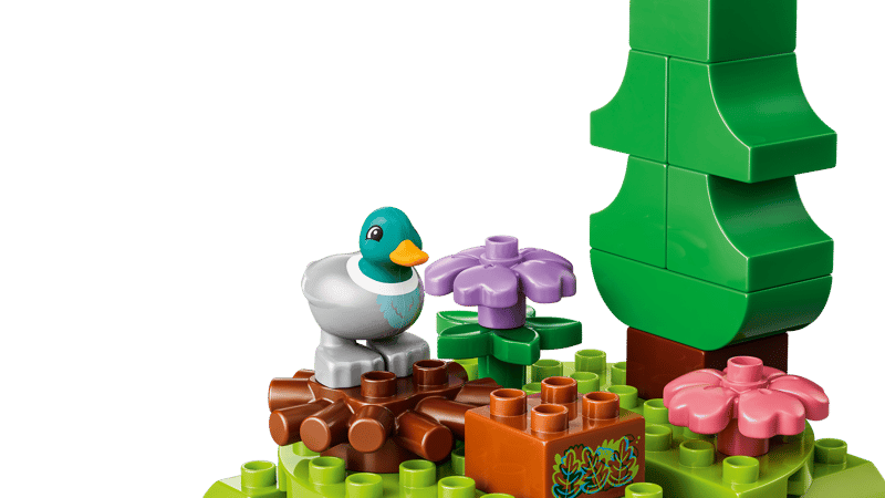 Set de constructie LEGO® DUPLO® Padurea descoperirilor cu animale salbatice 10480, Jucarii pentru Copii de 3+ ani, Jucarii pentru Baieti si Fete, Jocuri Educative