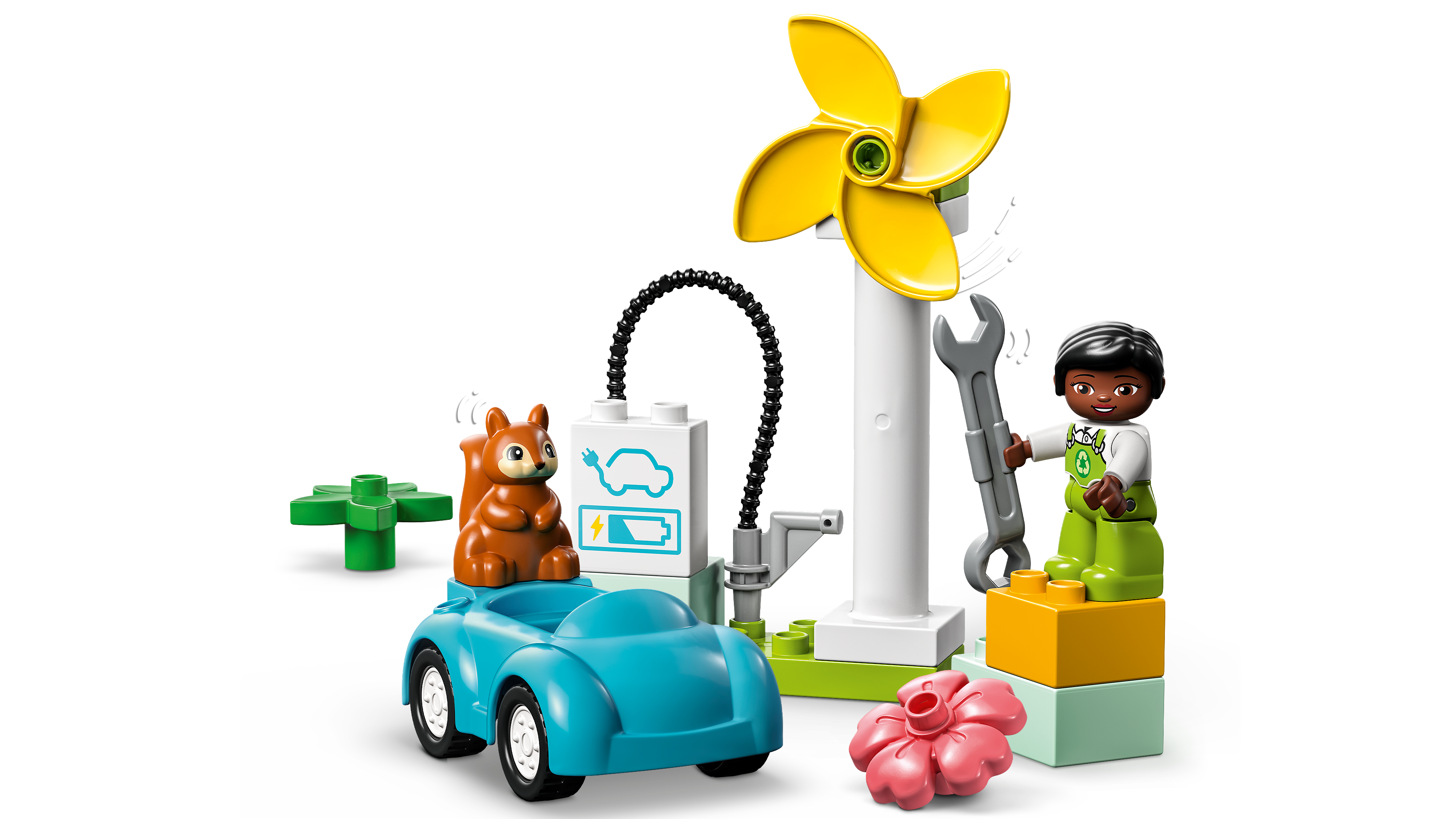 LEGO® DUPLO - Turbina eoliana si masina electrica 10985, 16 piese