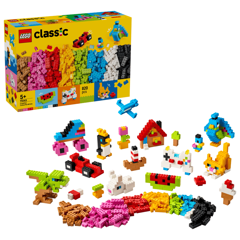 Set de constructie LEGO® Classic Caramizi creative in culori 11045, Jucarii pentru Copii de 5+ ani, Jucarii pentru Baieti si Fete, Jocuri Educative, 820 piese