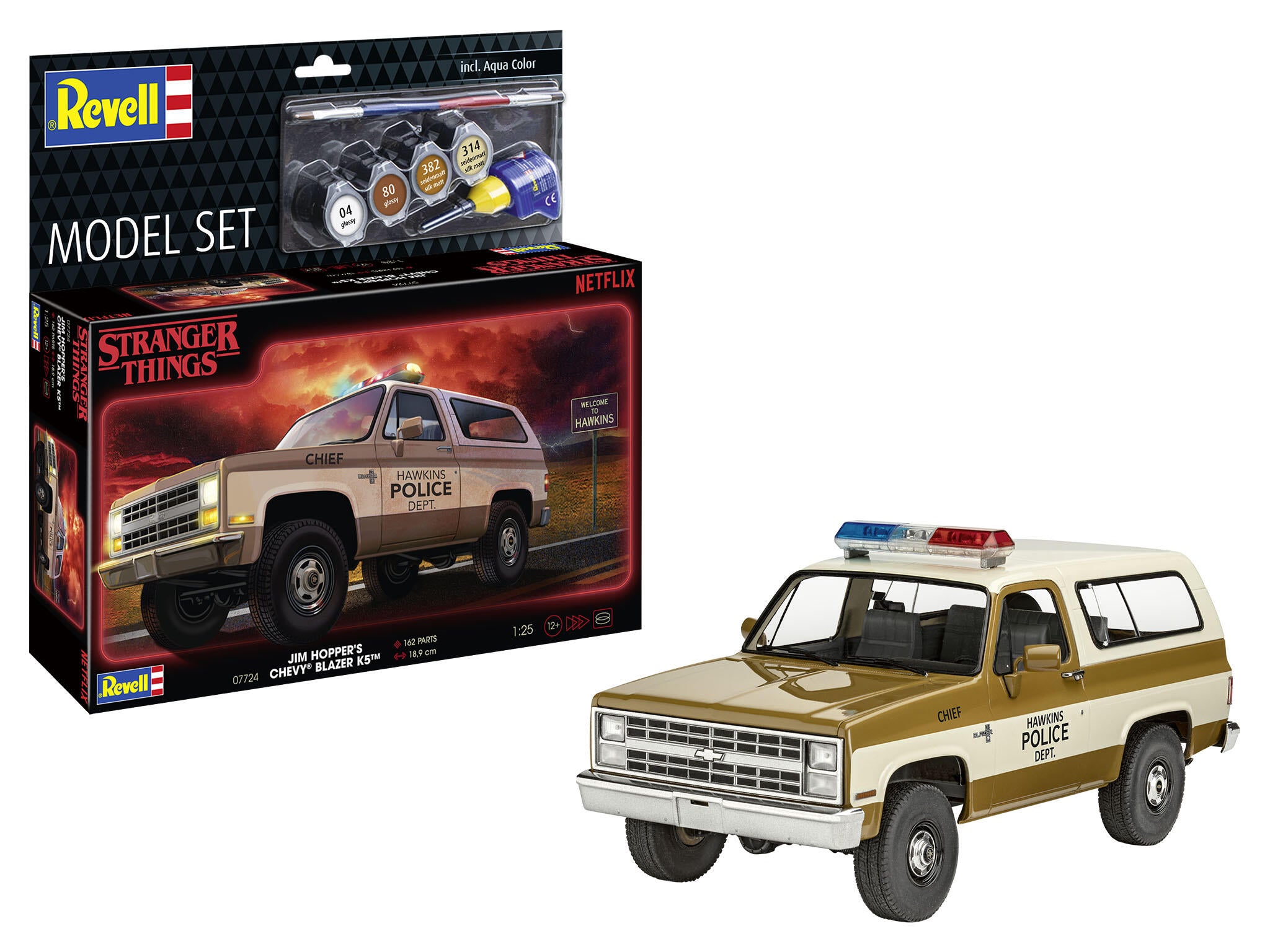Set Model Jim Hopper Chevy Blazer K5: Stranger Things Revell Cu Accesorii