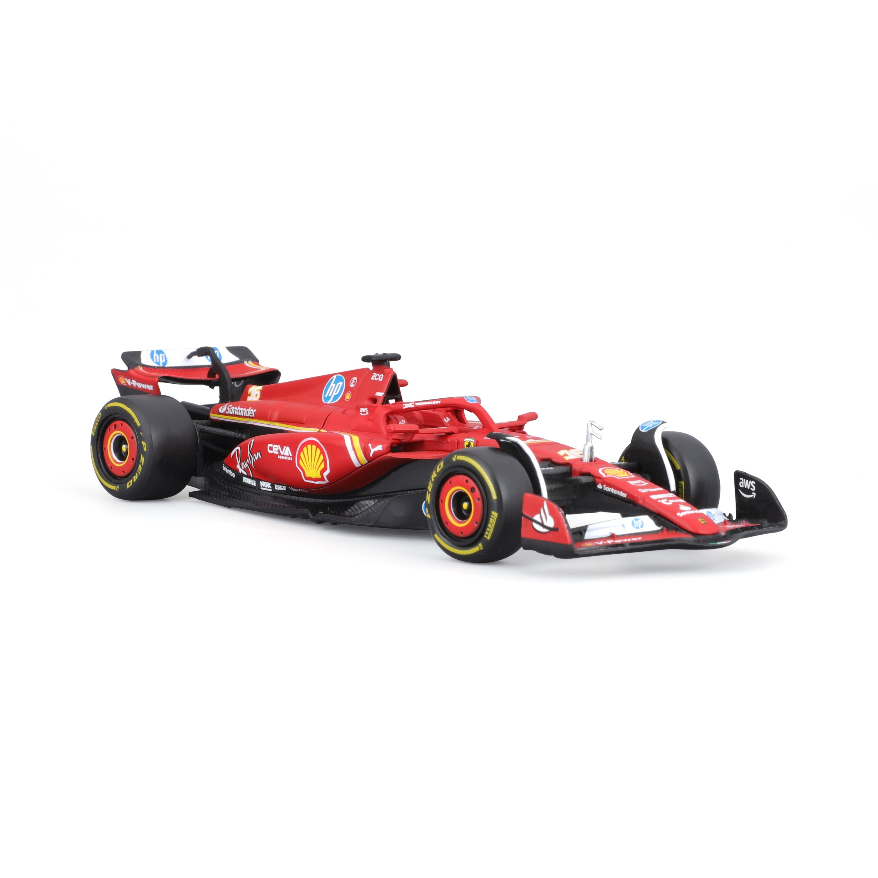 Macheta masinuta Bburago 1/43 Ferrari Formula Racing SF24 Team #16 Charles Leclerc BB36844-16