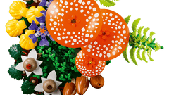 Set de constructie pentru adulti LEGO® Botanicals Ciuperci de padure 11505, Plante Artificiale, Decoratiuni pentru Living, Idee de Cadou pentru Femei si Barbati, 806 piese