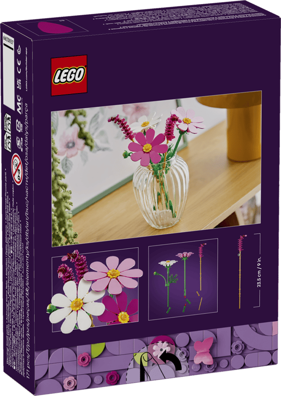 Set de constructie LEGO® Botanicals Fluturasi 11514, Flori Artificiale, Idee de Cadou pentru Fete si Baieti, Jocuri de Constructie Creativa, 171 piese