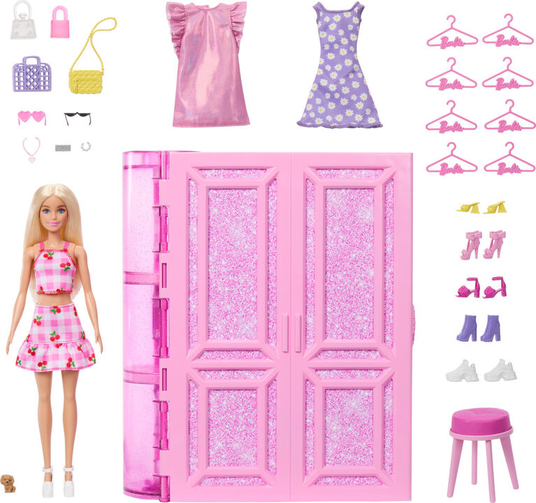 Mattel Set de joc cu papusa Dulapul de vis Barbie + 25 accesorii