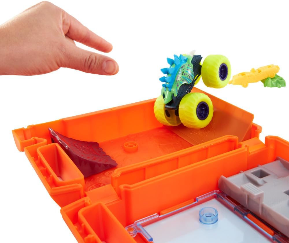 Mattel Hot Wheels Motosaurus – Set de joacă portabil în design de rezervor de combustibil