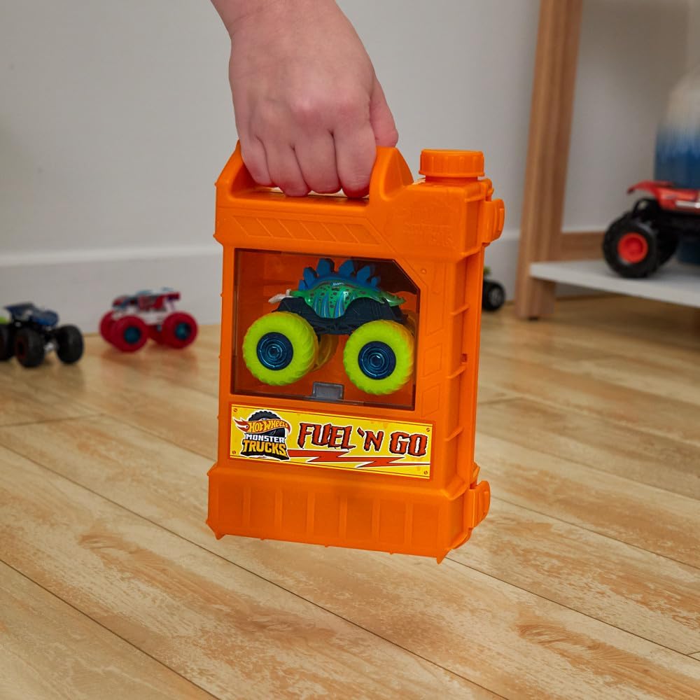 Mattel Hot Wheels Motosaurus – Set de joacă portabil în design de rezervor de combustibil