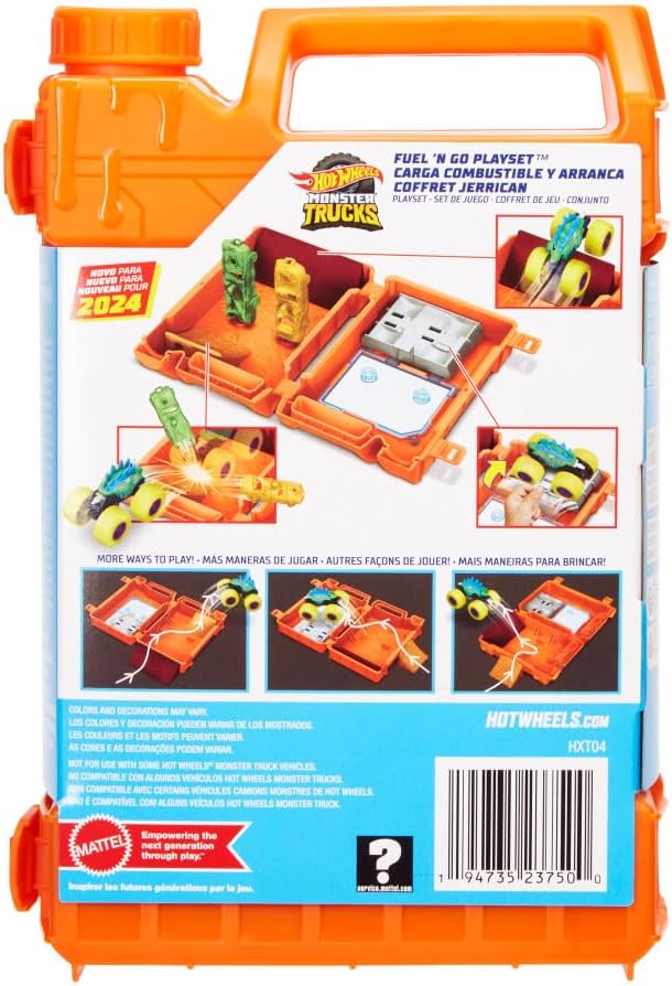 Mattel Hot Wheels Motosaurus – Set de joacă portabil în design de rezervor de combustibil