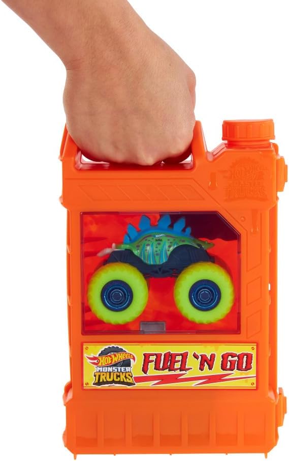 Mattel Hot Wheels Motosaurus – Set de joacă portabil în design de rezervor de combustibil