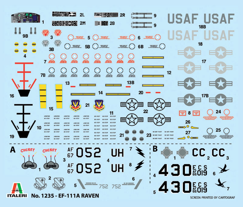 MACHETA  ITALERI AVION EF-111A RAVEN SCARA 1:72 IT1235S