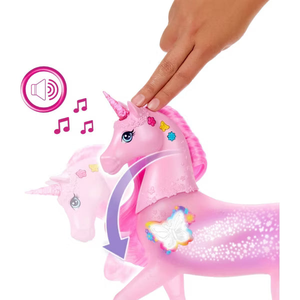 Mattel Jucărie interactivă Barbie - Unicorn, cu lumini și sunete
