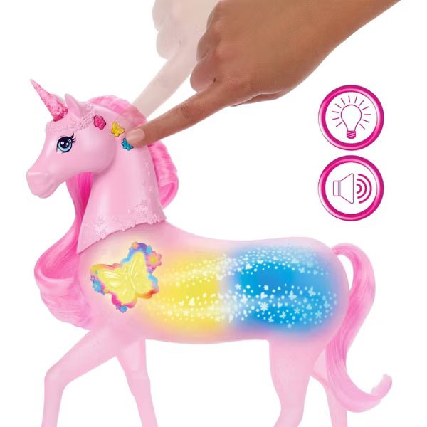 Mattel Jucărie interactivă Barbie - Unicorn, cu lumini și sunete