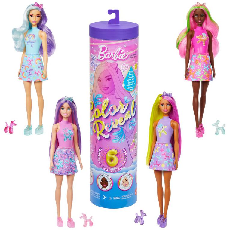 Mattel Păpușă surpriză - Barbie Color Reveal: Cățeluș din baloane
