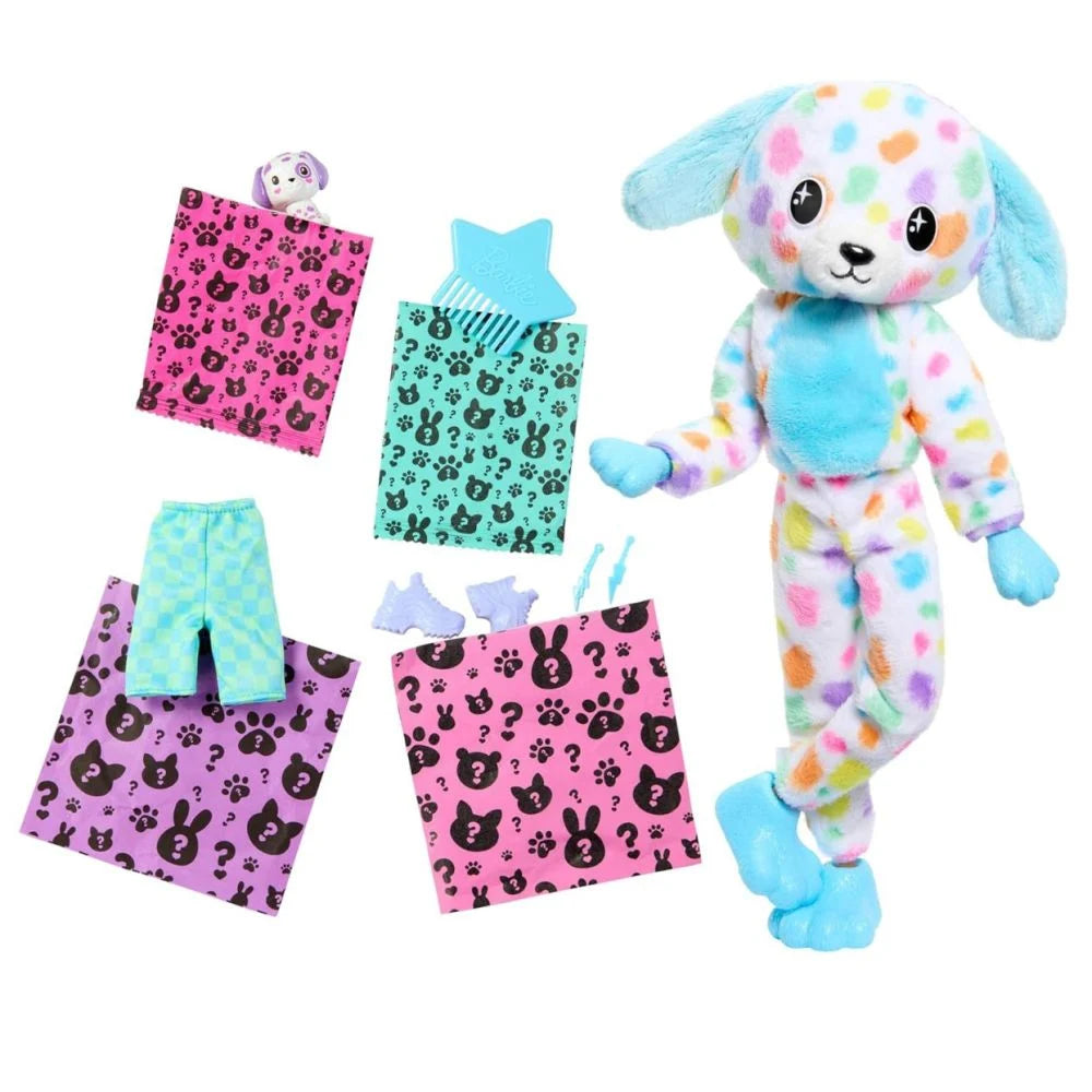 Papusa Barbie, Cutie Reveal, Dalmatian, 10 surprize, HRK41