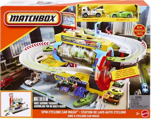 Mattel Spalatorie autocu 2 masini, Mattel Matchbox Myjnia Turbo Cyclone