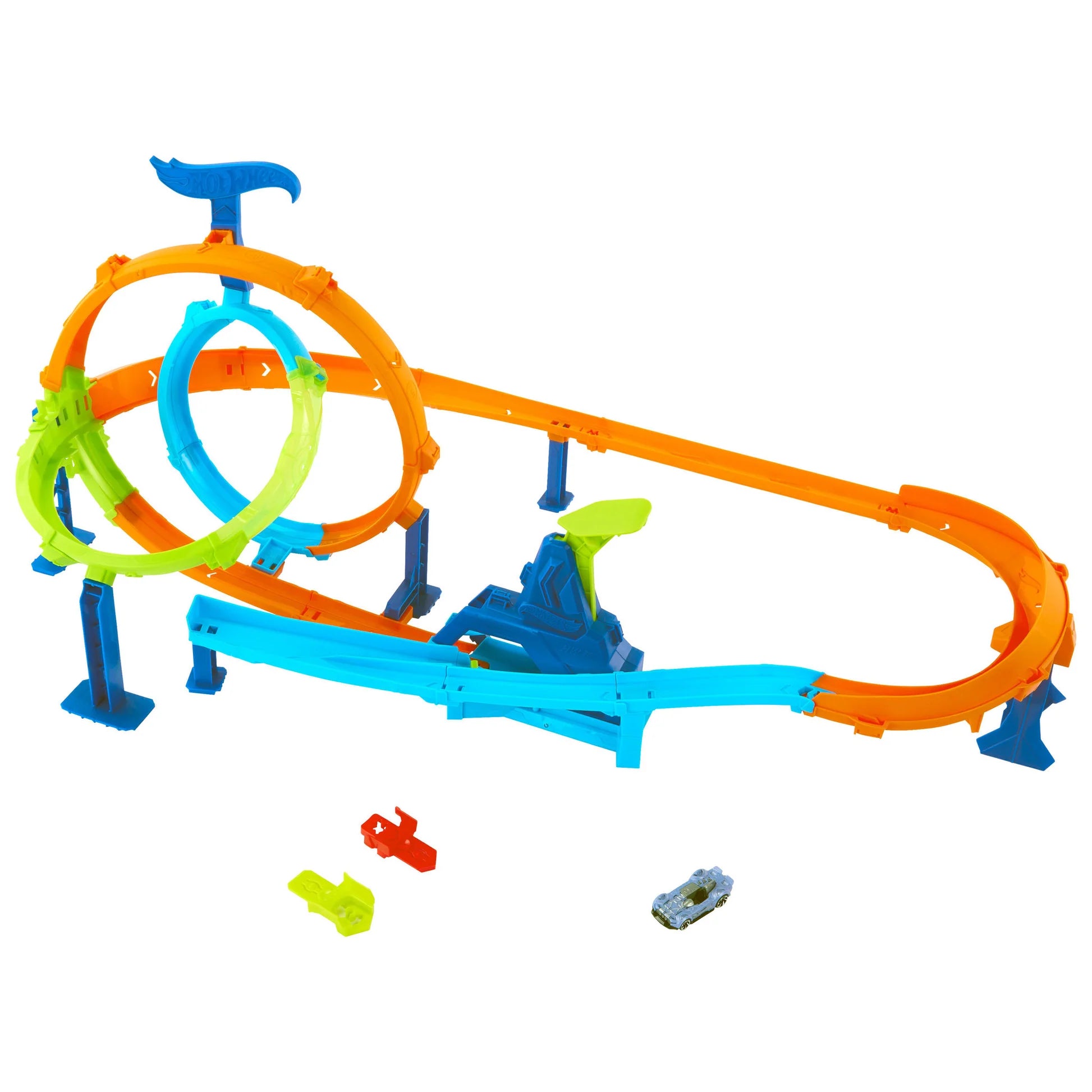 Mattel Masinute Hot Wheels Stunt - Fast Launch and Crash Track