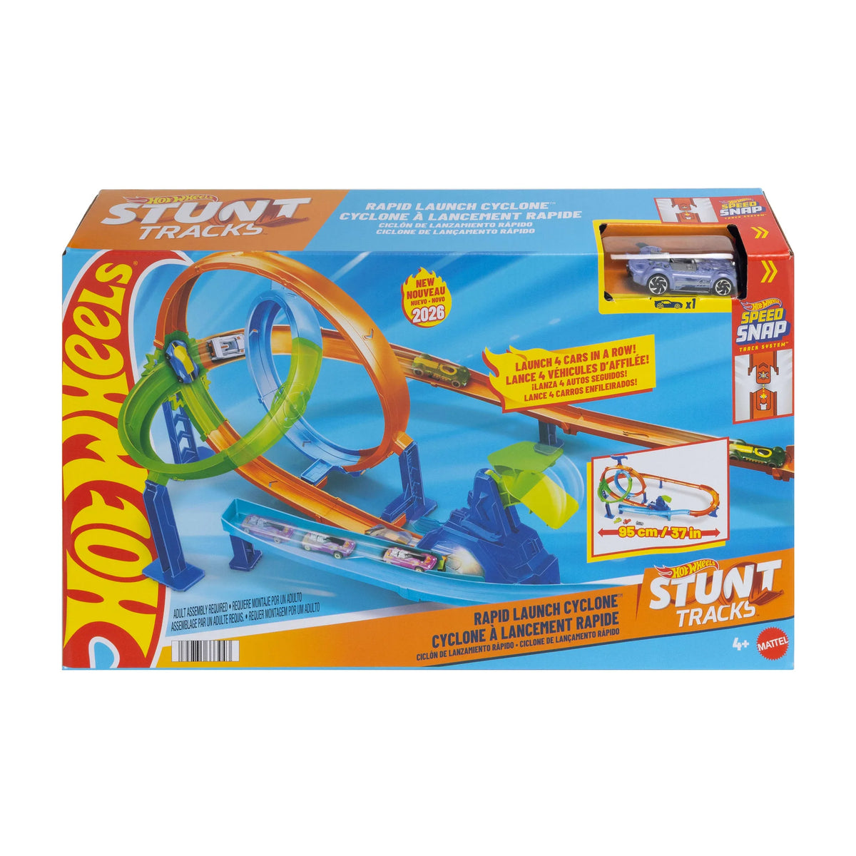 Mattel Masinute Hot Wheels Stunt - Fast Launch and Crash Track