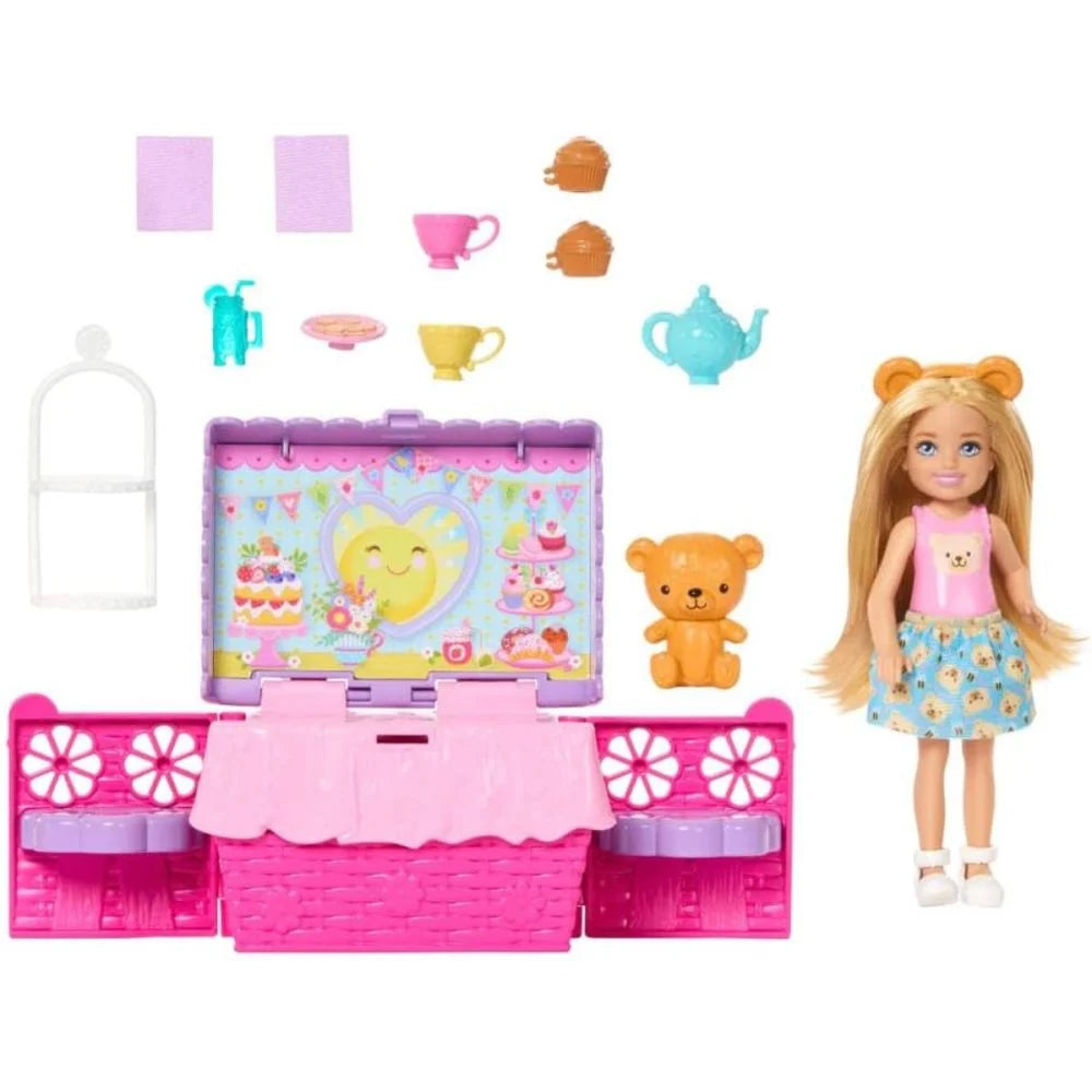 Mattel Set papusi Chelsea, Mattel, petrecere cu ceai