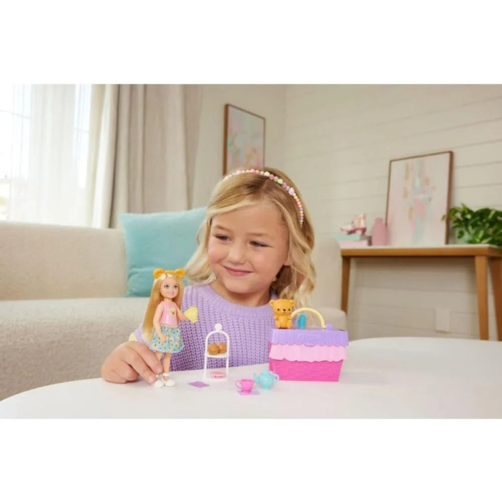 Mattel Set papusi Chelsea, Mattel, petrecere cu ceai