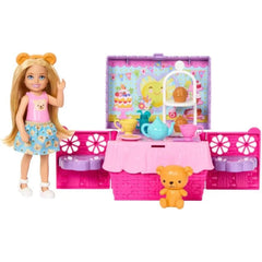 Mattel Set papusi Chelsea, Mattel, petrecere cu ceai