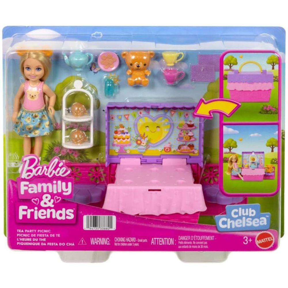 Mattel Set papusi Chelsea, Mattel, petrecere cu ceai