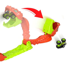 Set de joaca cu masinuta, Hot Wheels, Monster Trucks, Snake Slam Takedown