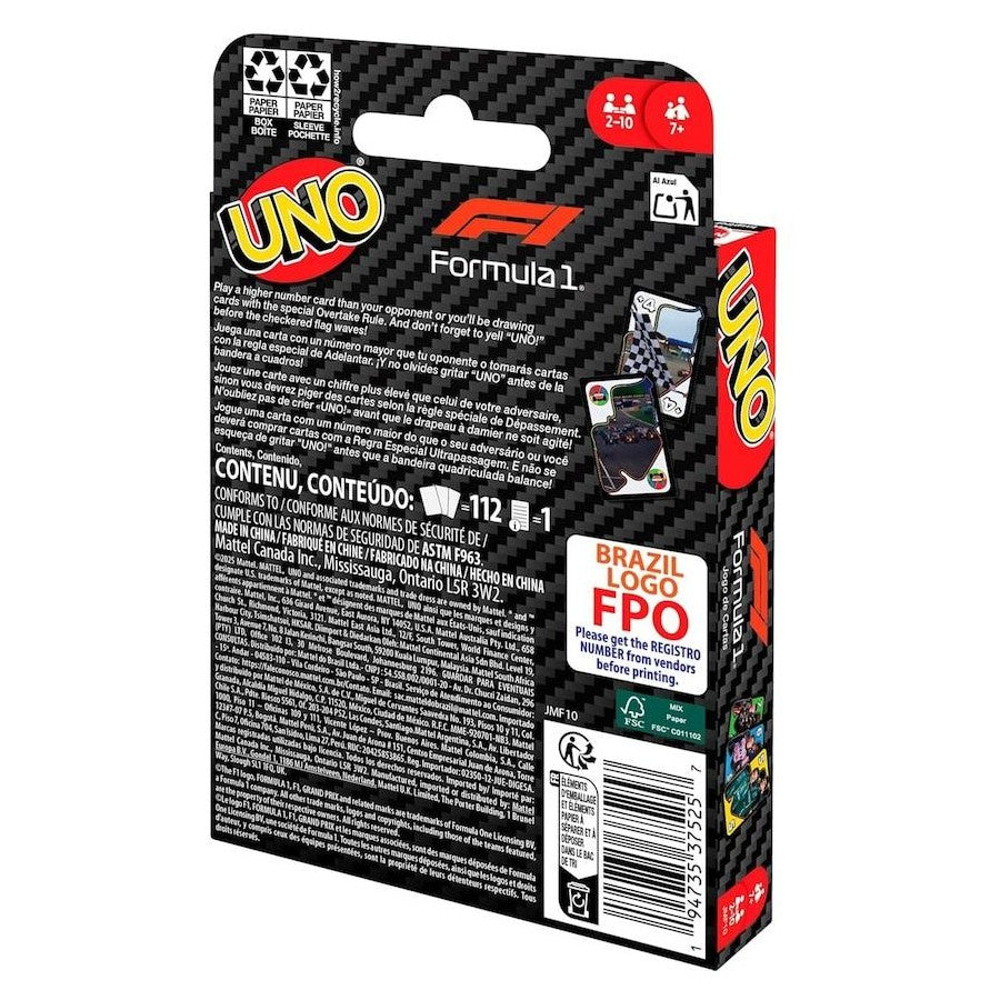 Mattel Joc de societate, Uno, Uno F1