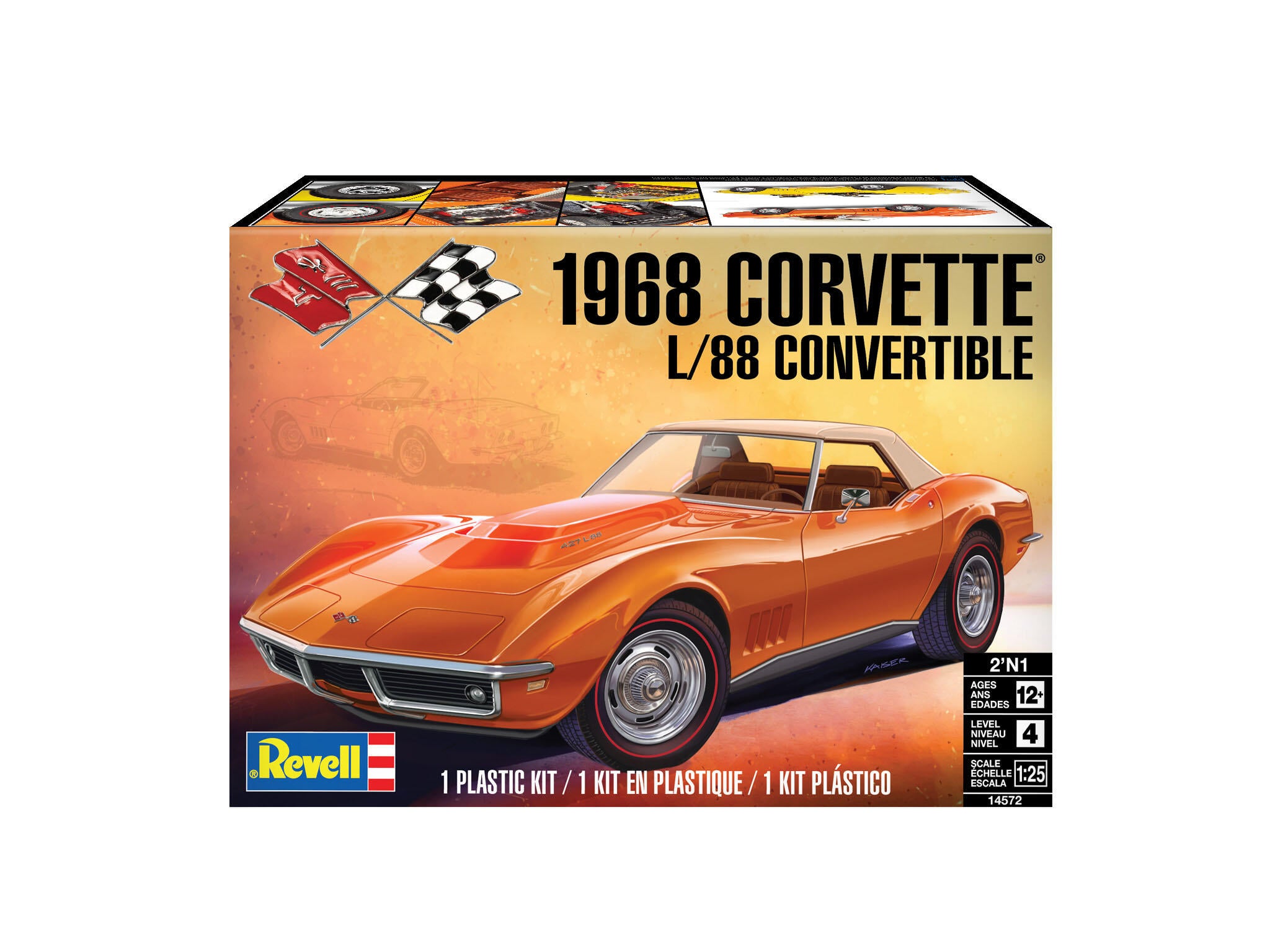 Set Macheta Revell Masina Corvette L-88 Roadster 1968 Scara 1:25 Rev14572
