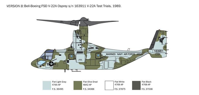MACHETA ITALERI AVION V-22 OSPREY IT1463S