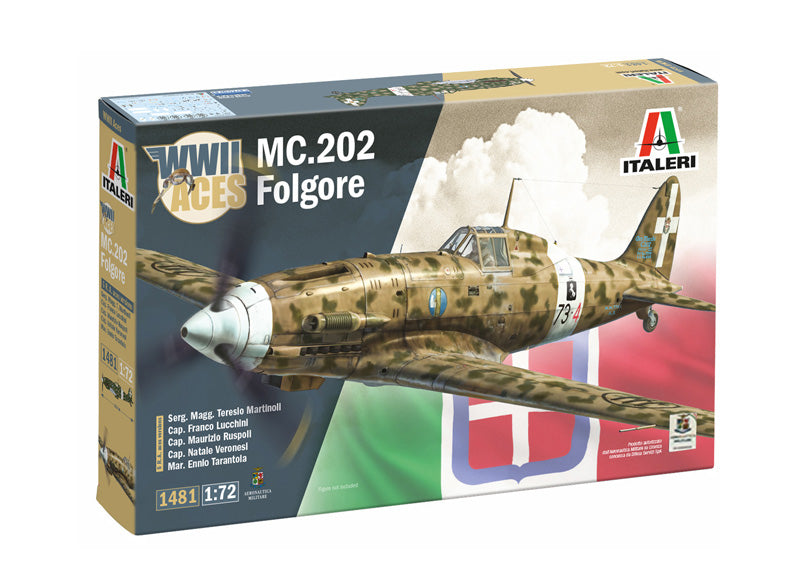 MACHETA  ITALERI AVION MC.202 FOLGORE ACES SCARA 1:72 IT1481S
