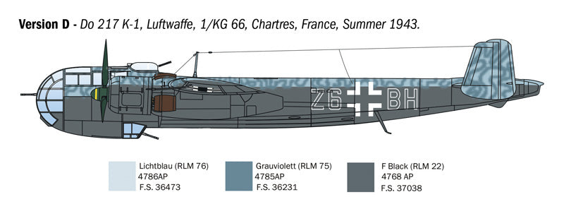 MACHETA ITALERI AVION DORNIER DO-217 K-1/K-2 WITH FRITZ X IT1488S