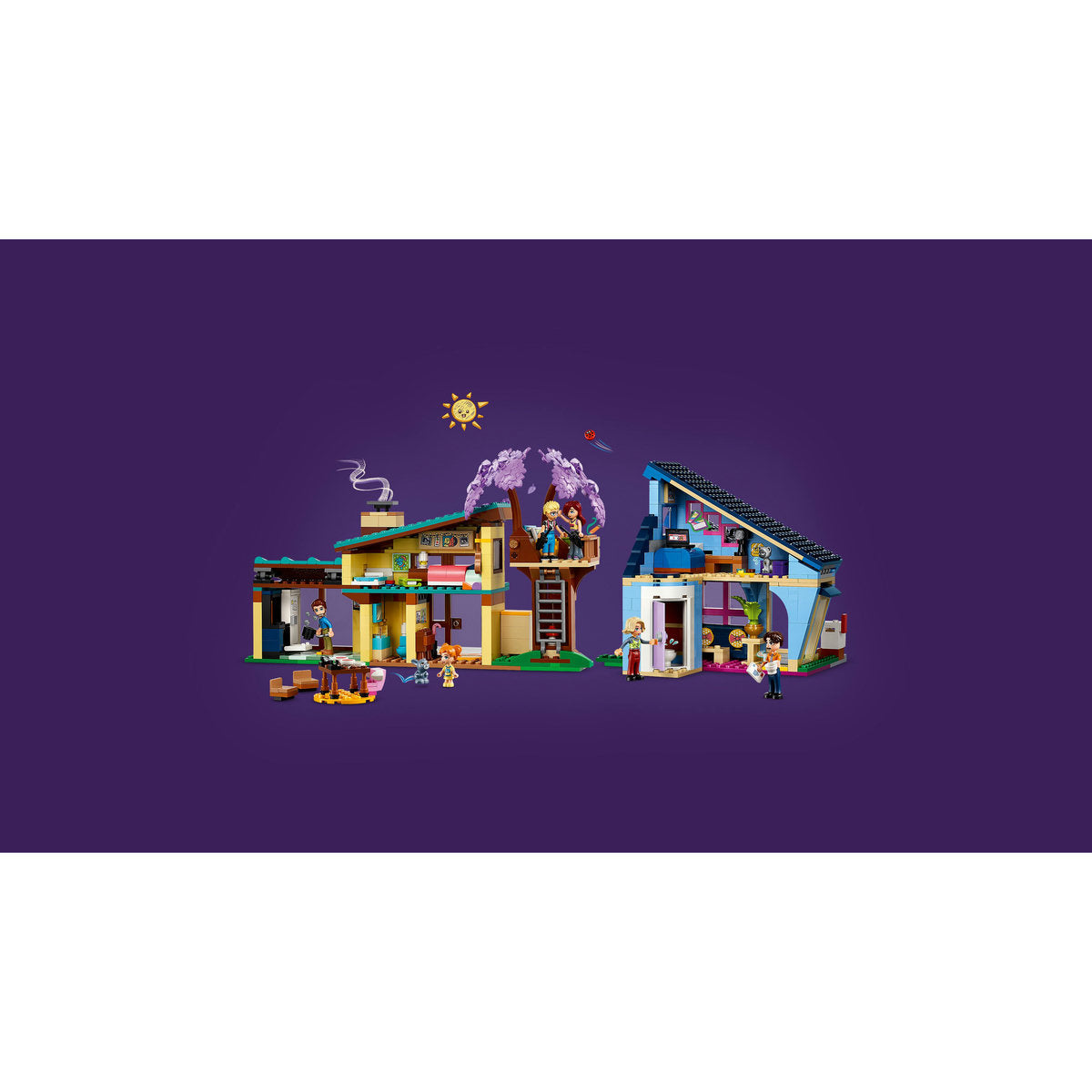 LEGO® Friends - Casele familiale ale lui Olly si Paisley 42620, 1126 piese