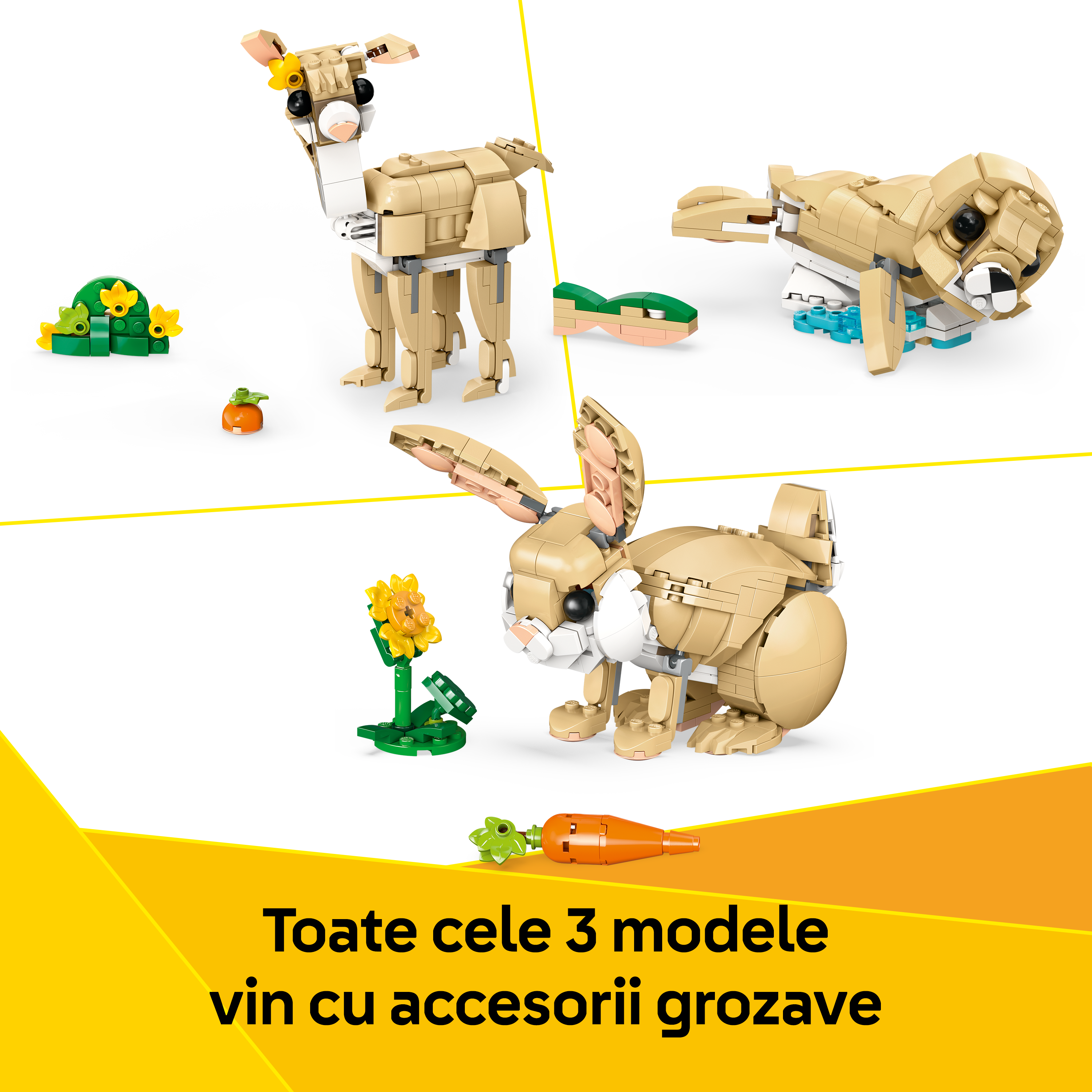 LEGO® Creator 3 in 1 - Iepuras dragalas 31162, 326 piese