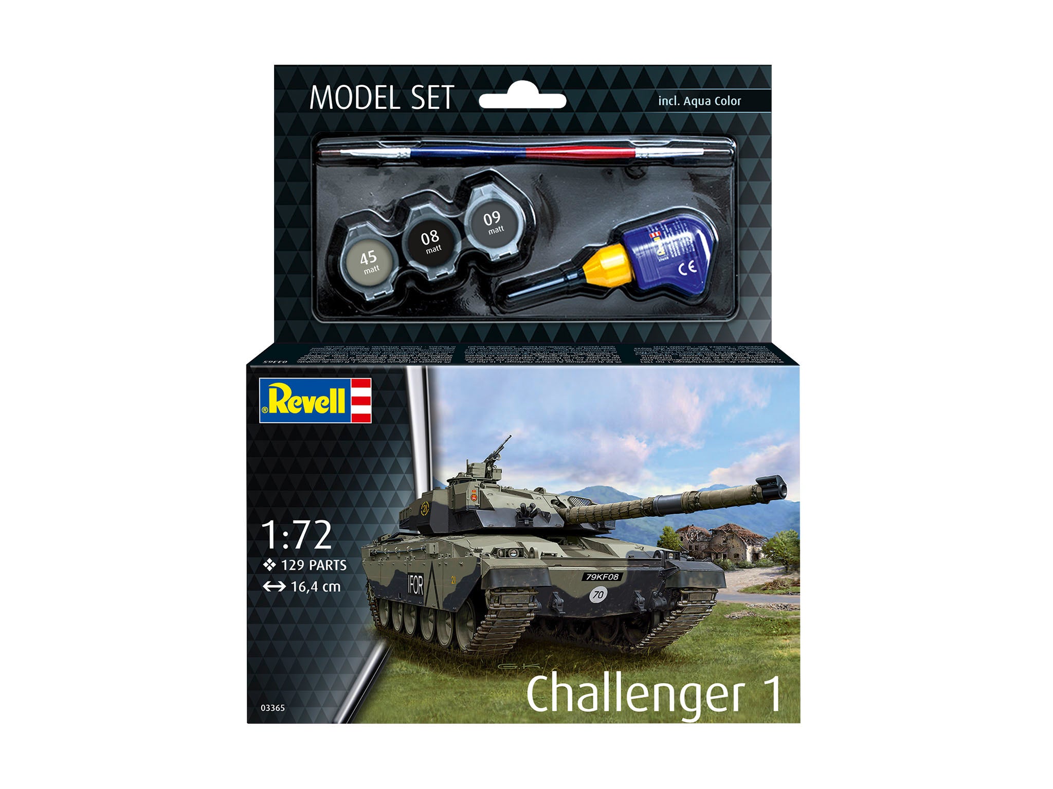 Vehicul Militar Revell Model Set  Challenger 1 Scara 1:72 Rev63365