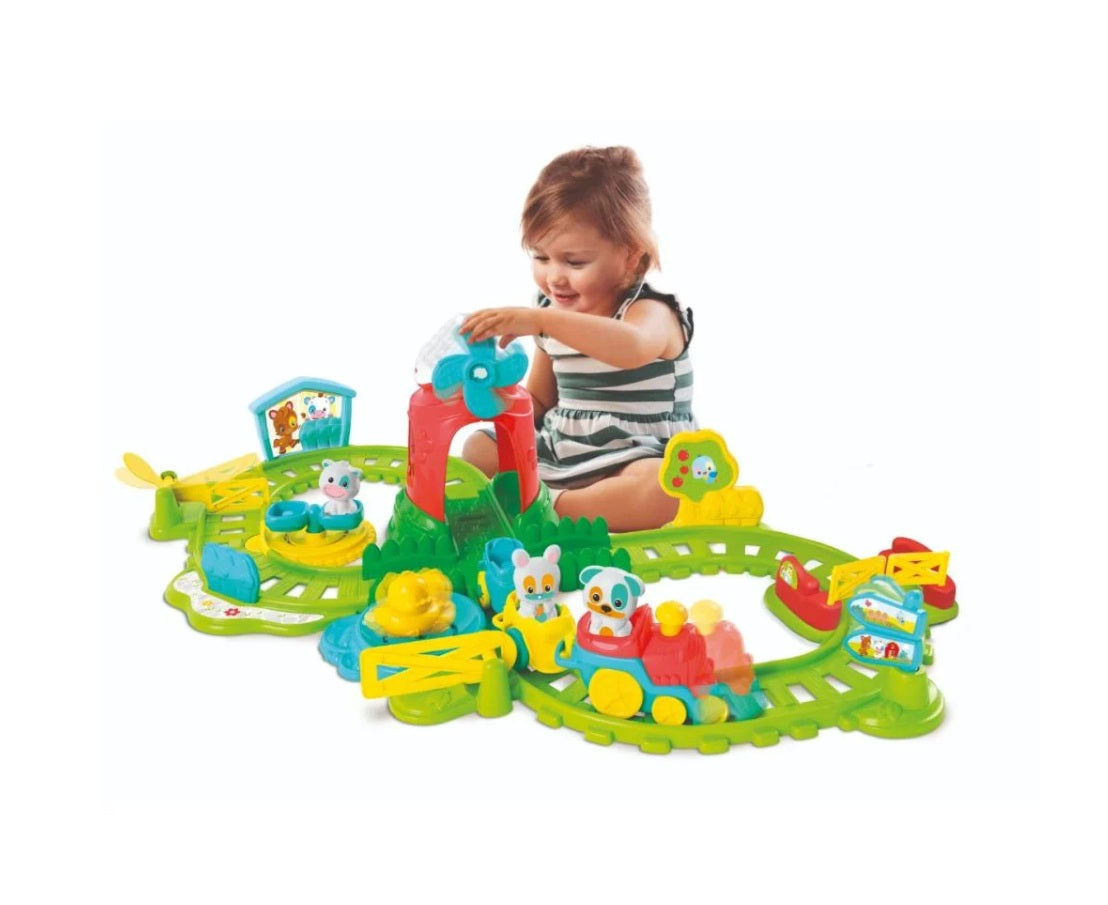 Jucarie interactiva Baby Clementoni - Tren cu animalute de la ferma CL17391