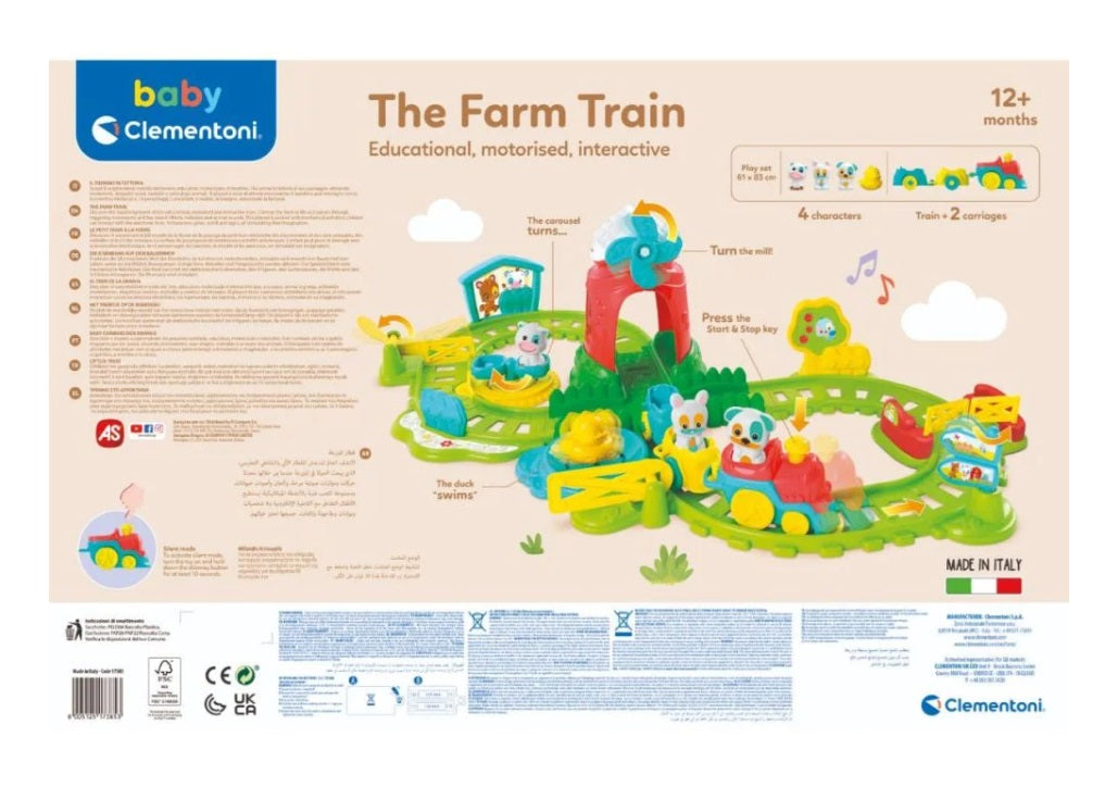 Jucarie interactiva Baby Clementoni - Tren cu animalute de la ferma CL17391