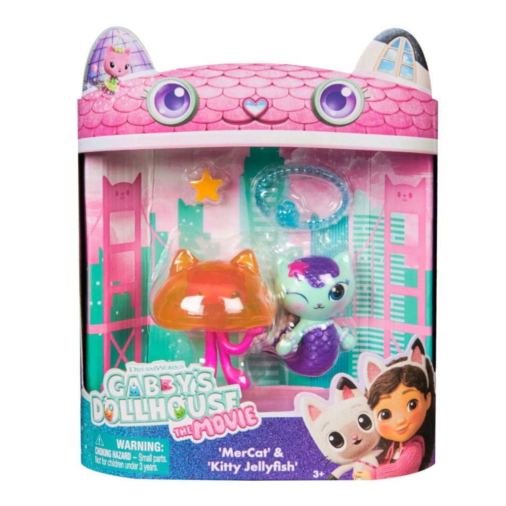 Spin Master Casa De Papusi Gabby Film Pachet 2 Figurine Mercat Si Kitty Jellyfish Spm6072884-20151836