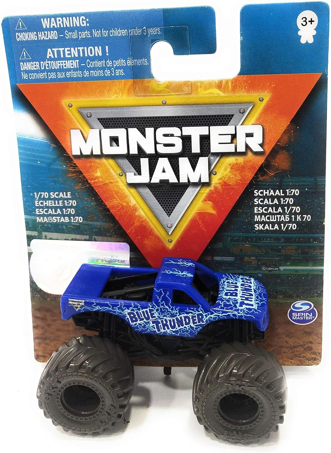 Masinuta Monster Jam, scara 1/70, Blue Thunder, SPM6047123-20144886
