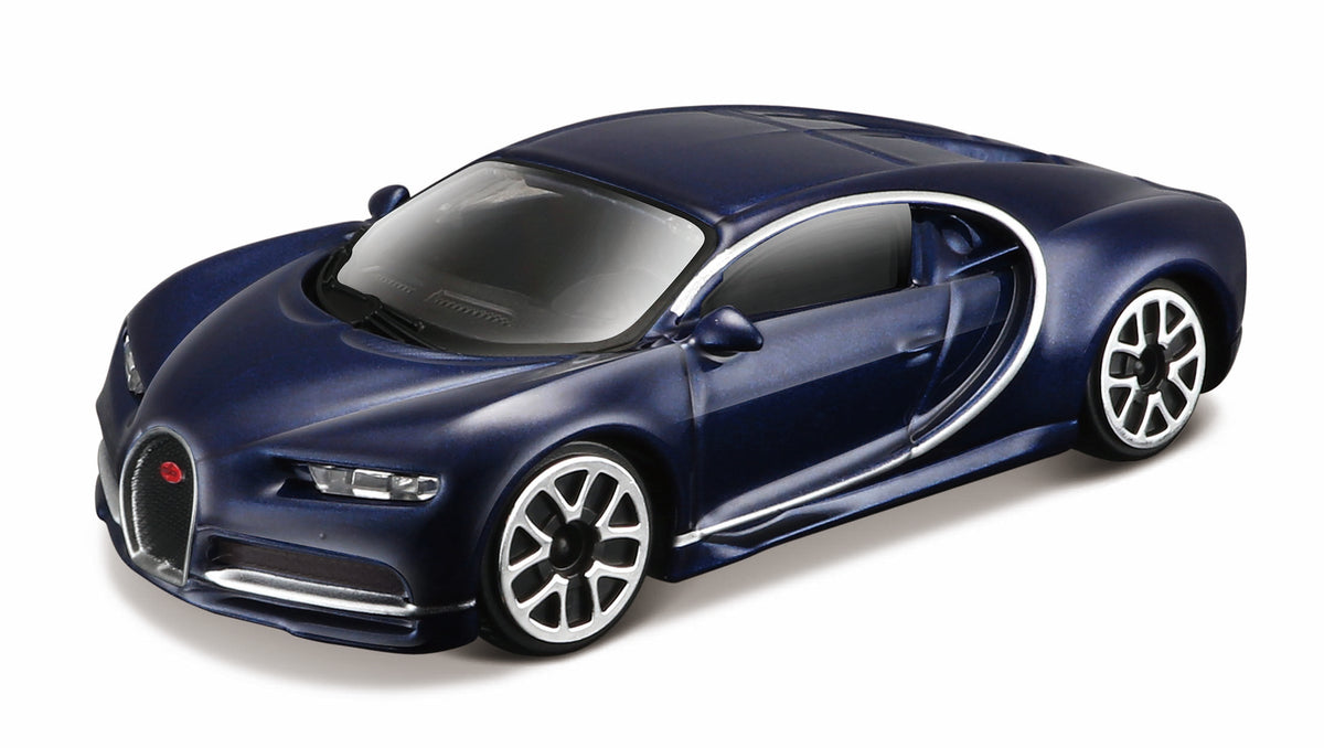 Macheta Bburago 1/43 Street Fire Blister Bugatti Chiron Albastru Inchis Metalic Bb30001-30348