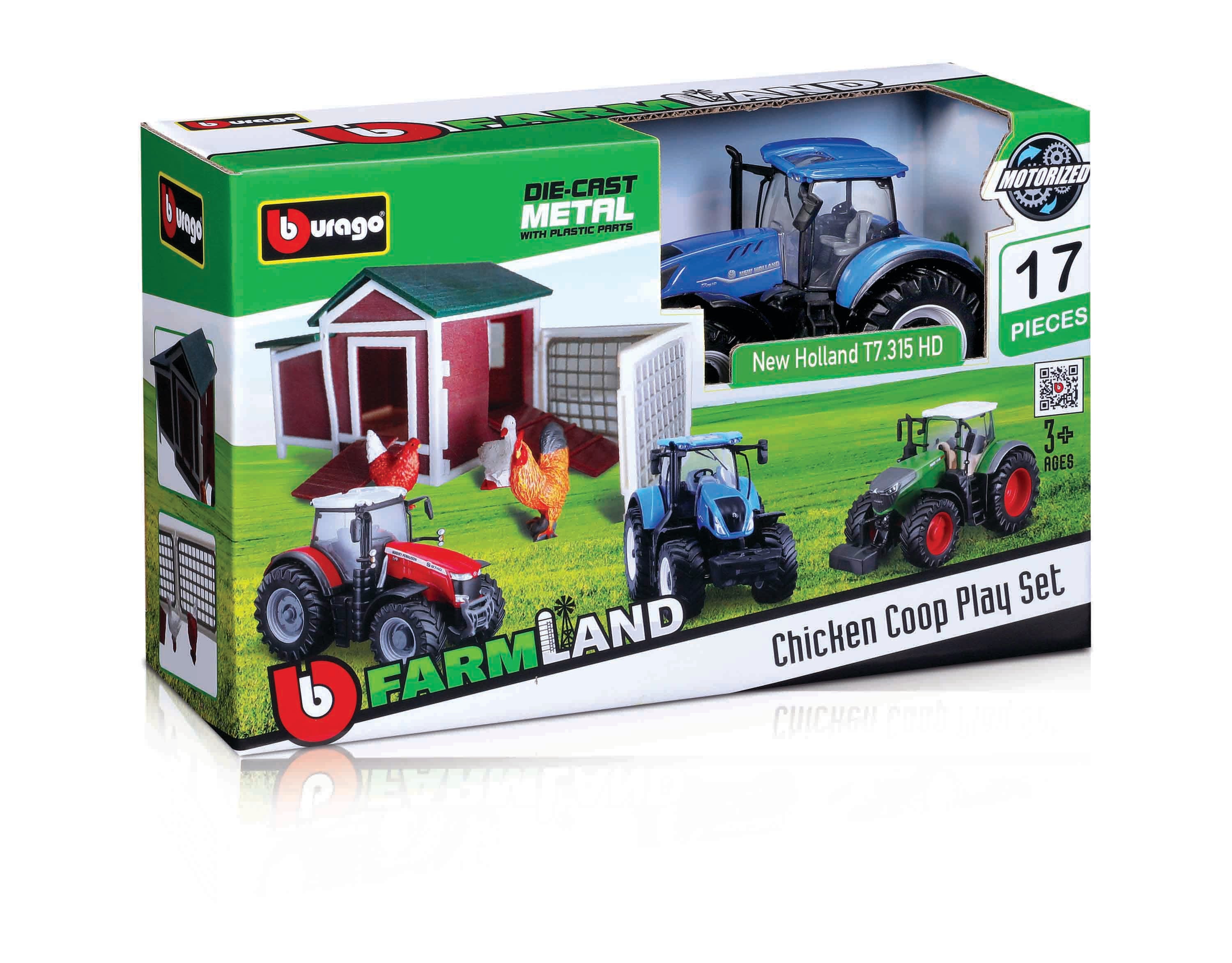 Tractor Bburago Massey Ferguson Rosu Bb31681-R