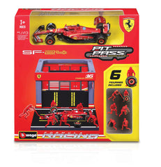 Macheta Bburago 1:43 Ferrari Formula Pit Pass - Sf24 #16 Charles Leclerc Bb36862/16