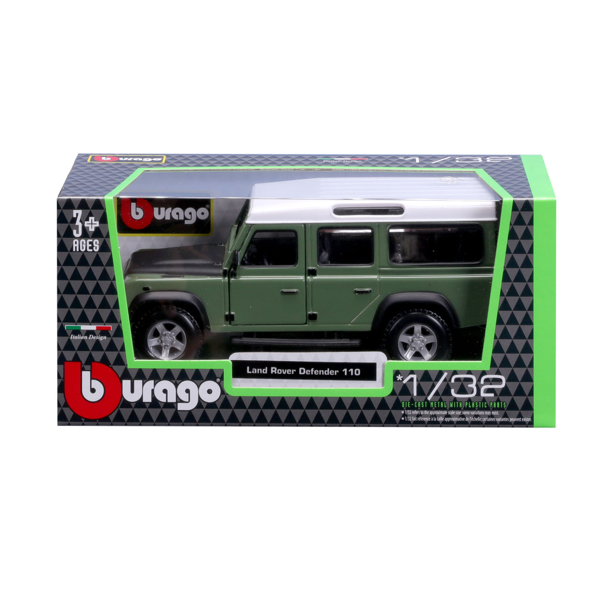 Macheta Bburago 1:32 Street Fire-Land Rover Defender 110 Verde Bb43029Verd